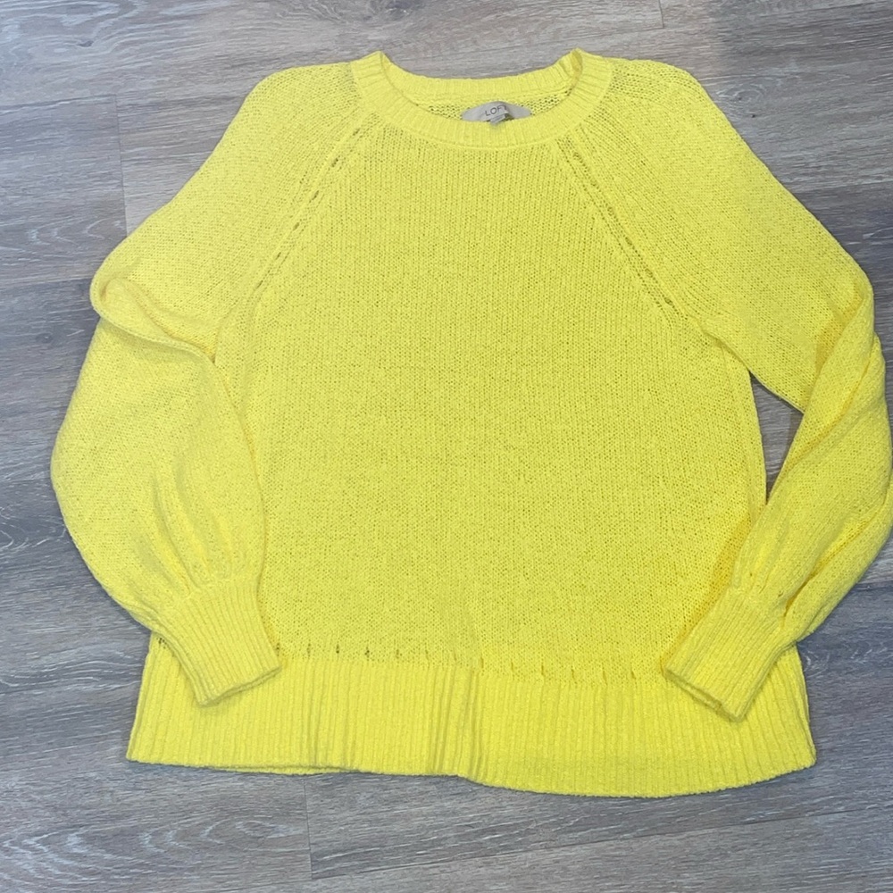 Loft Yellow Sweater Large